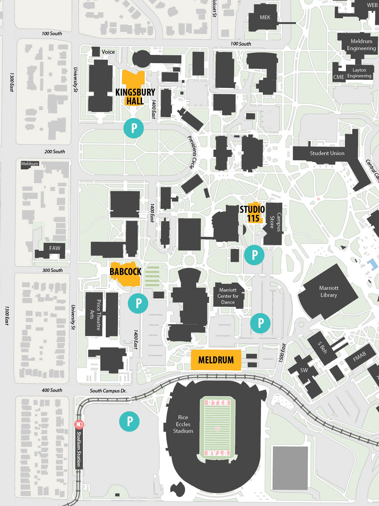 Theatre venue parking map